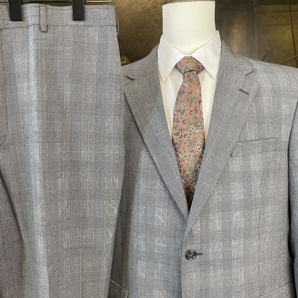 Jos. A. Bank Gray Plaid Suit